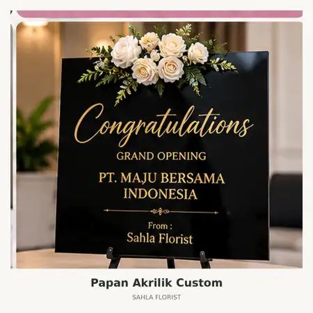 Papan Bunga Akrilik Pakuhaji